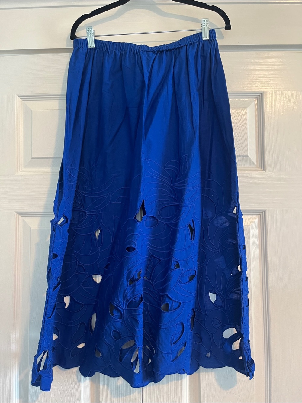 H&M Blue Cutout Midi Skirt